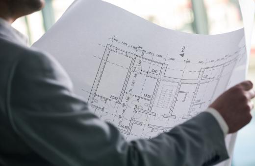 Flood walls may be incorporated into a building's original design.