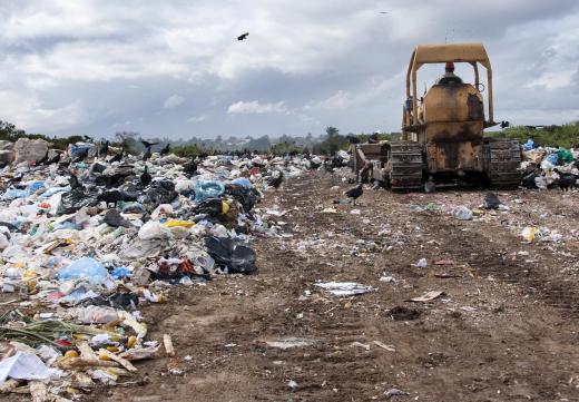 Large landfill sites often produce very large quantities of methane.