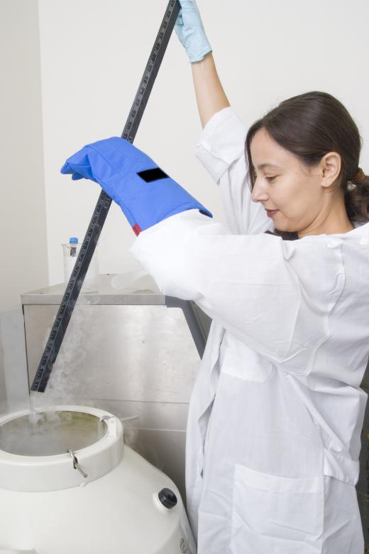 A physical chemist performing an experiment.