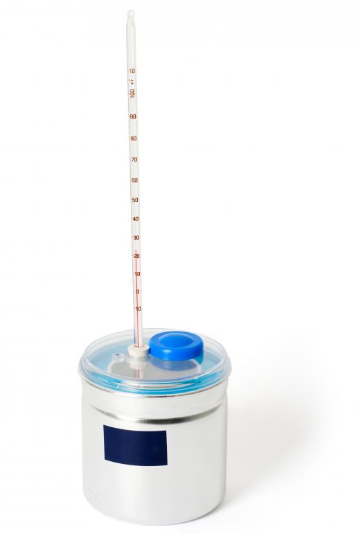 A calorimeter is commonly used to measure the amount of heat absorbed or released in a reaction.