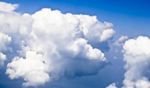 Cumulonimbus clouds.