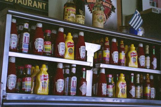 Ketchup is a non-Newtonian fluid that behaves like a solid; its viscosity changes depending on how much force is applied.