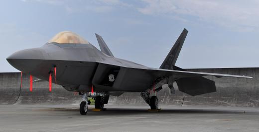 High performance aircraft like the Lockheed Martin F-22 Raptor have many lightweight carbon fiber components.