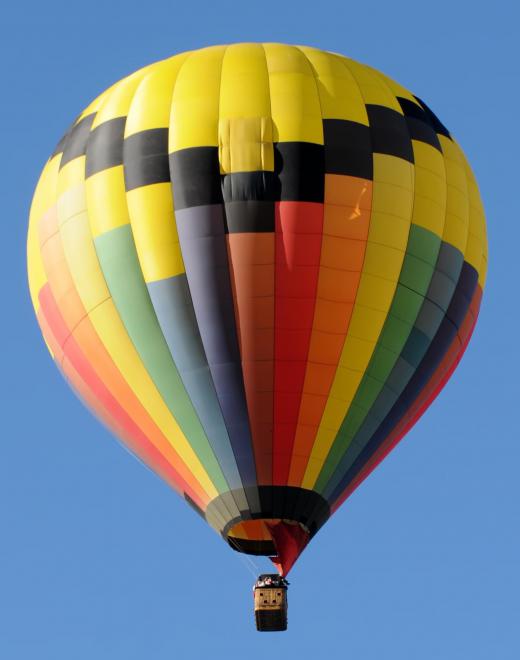 Methane combustion provides the energy that powers a hot-air balloon.