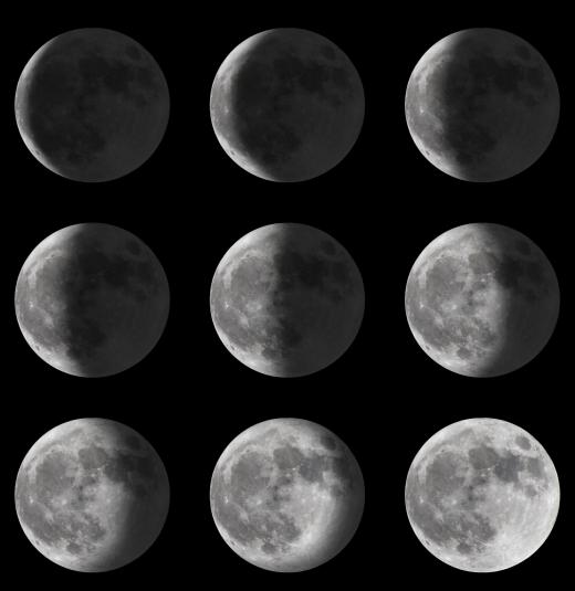 The phases of the moon.