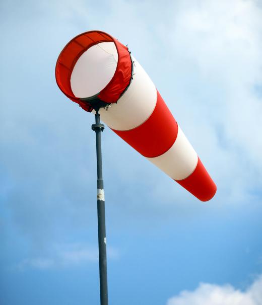 Wind socks are a simple way to estimate wind speed.