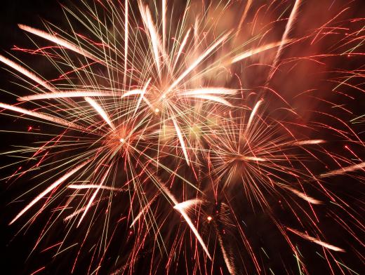 Fireworks produce energy in exothermic reactions.