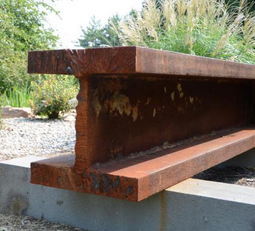 A rusty I-beam.