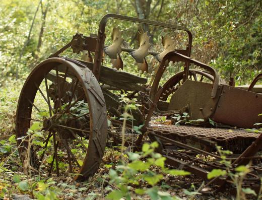 Rusty tractor.