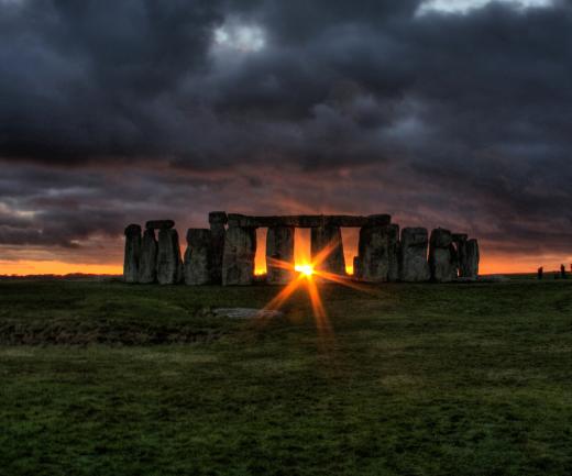 Astro-archaeologists are interested in how megalithic monuments, such as Great Britain's Stonehenge, align with celestial objects.