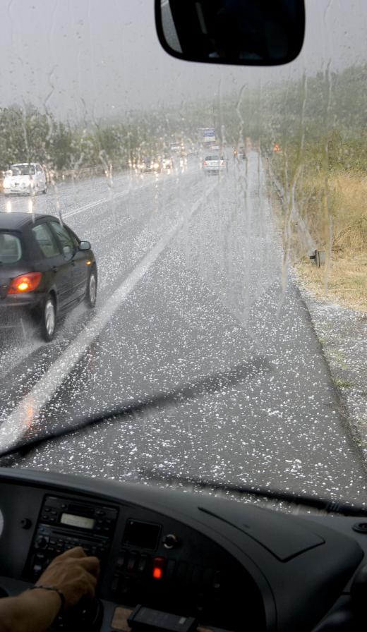 Hail forms in cumulonimbus clouds when enough moisture is present and ice accumulates.