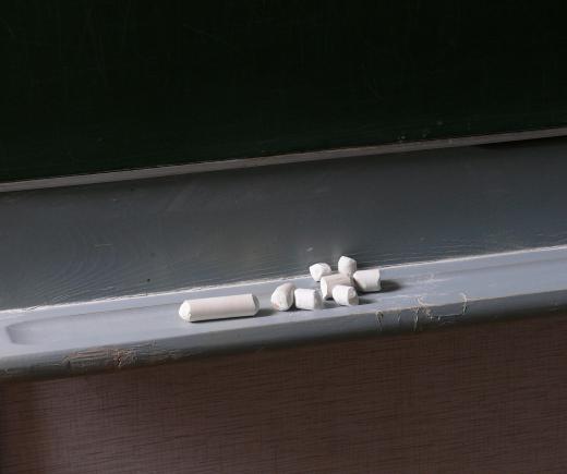 Ordinary schoolroom chalk is made from calcium carbonate.